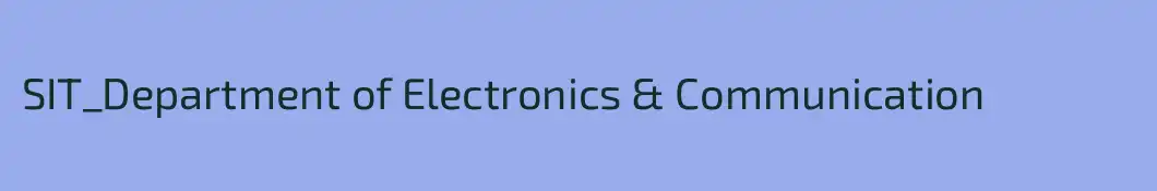 SIT_Department of Electronics & Communication